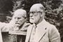 Criador da psicanálise , Simund Freud posando para o escultor Oscar Nemon.#PÁGINA:11#ENVELOPE: 251346#EDIÇÃO: 2ª Fotógrafo: reproduçãoReprodução de foto feita pelo fotógrafo Genaro Joner.