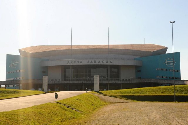 JARAGUÁ DO SUL, SC, BRASIL (24-07-2017) - Arena Jaraguá em Jaraguá do Sul. (Foto: Maykon Lammerhirt, Agencia RBS) JARAGUÁ DO SUL, SC, BRASIL (24-07-2017) - Arena Jaraguá em Jaraguá do Sul. (Foto: Maykon Lammerhirt, Agencia RBS)