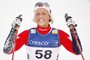  (FILES) In this file photo taken on November 24, 2007, Norways Vibeke Skofterud, second placed in the womens World Cup 10-kilometer free style cross-country ski race, reacts as she crosses the finish line in Beitostolen, Norway.Skofterud, 38, was found dead near the island of St Helena in Southern Norway on July 29, 2018, after she was reported missing. Investigations to enlighten the circumstances of her death - probably a jet ski accident - are going on.  / AFP PHOTO / DANIEL SANNUM LAUTENEditoria: SPOLocal: BeitostølenIndexador: DANIEL SANNUM LAUTENSecao: nordic skiingFonte: AFPFotógrafo: STR