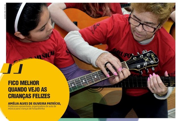 Card com fala do nós -Amélia Alves, dá aula de música Card com fala do nós -Amélia Alves, dá aula de música