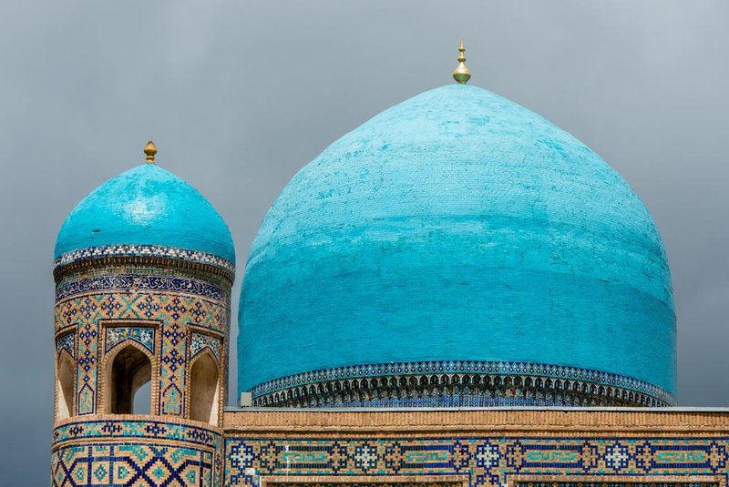 Madrassa (escola islâmica) em Samarkand, no Uzbequistão.