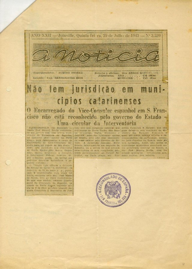 Matéria especial para o Nós sobre o envolvimento do governo espanhol na perseguição aos Alemães que viviam no Brasil na Segunda Guerra. Matéria especial para o Nós sobre o envolvimento do governo espanhol na perseguição aos Alemães que viviam no Brasil na Segunda Guerra.