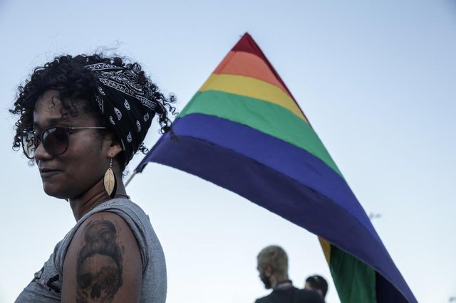 FLORIANÓPOLIS, SC, BRASIL - 09/09/2018Parada do Orgulho LGBTI+ na beira-mar do Estreito. Na foto, Mariana dos Santos, 30 anos. FLORIANÓPOLIS, SC, BRASIL - 09/09/2018Parada do Orgulho LGBTI+ na beira-mar do Estreito. Na foto, Mariana dos Santos, 30 anos.