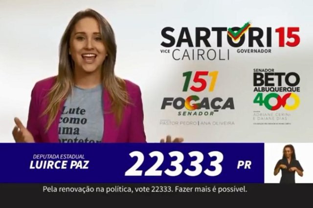Luirce Paz, candidata a deputada estadual pelo PR. Luirce Paz, candidata a deputada estadual pelo PR.