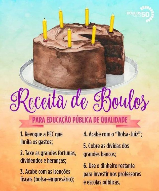 Receita de Boulos para a educação. Receita de Boulos para a educação.