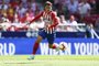  Atletico Madrids French forward Antoine Griezmann runs with the ball during the Spanish league football match between Club Atletico de Madrid and Eibar at the Wanda Metropolitano stadium in Madrid on September 15, 2018. / AFP PHOTO / Benjamin CREMELEditoria: SPOLocal: MadridIndexador: BENJAMIN CREMELSecao: soccerFonte: AFPFotógrafo: STR