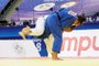  A judoca Maria Suelen Altheman (de branco) em aÃ§Ã£o em luta vÃ¡lida pela categoria +78kg no Mundial de JudÃ´ 2018, em Baku (AzerbaijÃ£o). Foto:/ rededoesporte.gov.br. Data: 26.09.2018. Local: Arena Nacional de GinÃ¡stica, em Baku.