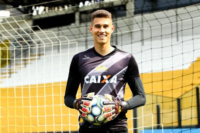 SC - Criciúma - 26/09/2018 - Convocação Seleção Sub20 - Goleiro Vinícius do Criciúma, é convocado para a Seleção Brasileira Sub 20, nos preparativos para o Campeonato Sulamericano Sub 20. Foto: Guilherme Hahn/EspecialIndexador: Guilherme Hahn SC - Criciúma - 26/09/2018 - Convocação Seleção Sub20 - Goleiro Vinícius do Criciúma, é convocado para a Seleção Brasileira Sub 20, nos preparativos para o Campeonato Sulamericano Sub 20. Foto: Guilherme Hahn/EspecialIndexador: Guilherme Hahn