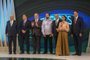 Brazilian presidential candidates (L to R) Henrique Meirelles (MDB), Alvaro Dias (Podemos), Ciro Gomes (PDT) , Guilherme Boulos (PSOL), Geraldo Alckmin (PSDB), Marina Silva (Rede) and Fernando Haddad (PT) take part in the presidential debate ahead of the October 7 general election, at Globo television network headquarters in Rio de Janeiro, Brazil on October 04, 2018. Right-wing frontrunner Jair Bolsonaro, who was stabbed on September 6 during a campaign rally in the southern state of Minas Gerais, is absent due to medical reasons.  / AFP PHOTO / Daniel RAMALHO