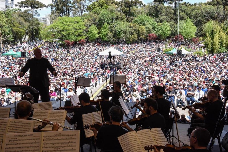 12º Concerto da Primavera reúne oito mil pessoas na manhã deste domingo (21), em Caxias do Sul