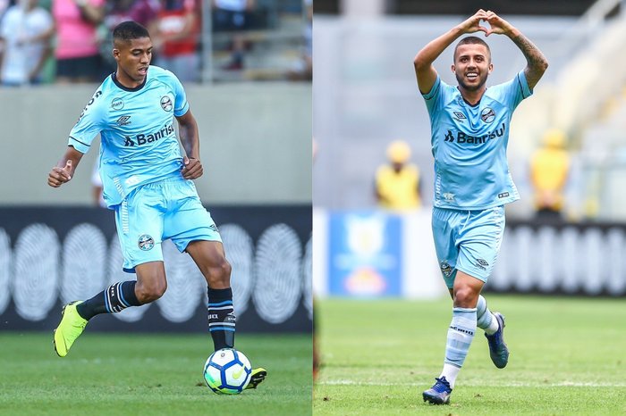 Montagem sobre fotos de Lucas Uebel / Grêmio/Divulgação