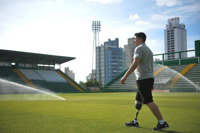 CHAPECÓ, SC, BRASIL 27.11.2018. FOLLMANN. Jakson Follmann na Arena Condá . FOTO ANGÉLICA LÜERSEN, ESPECIAL, DIÁRIO CATARINENSE CHAPECÓ, SC, BRASIL 27.11.2018. FOLLMANN. Jakson Follmann na Arena Condá . FOTO ANGÉLICA LÜERSEN, ESPECIAL, DIÁRIO CATARINENSE