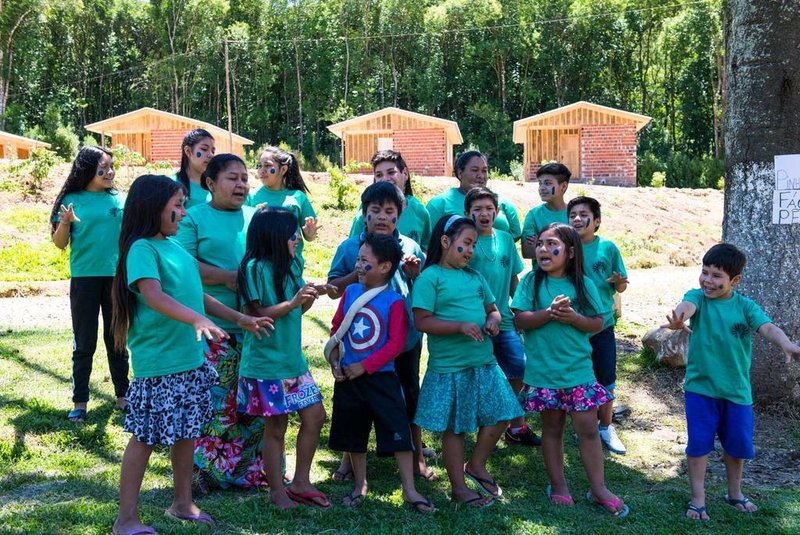 Coral infantil da comunidade kaingang de Farroupilha é destacado no projeto Juntos na Diversidade, parceria da UCS com a Secretaria de Cultura, Esporte e Lazer do Governo do Estado.