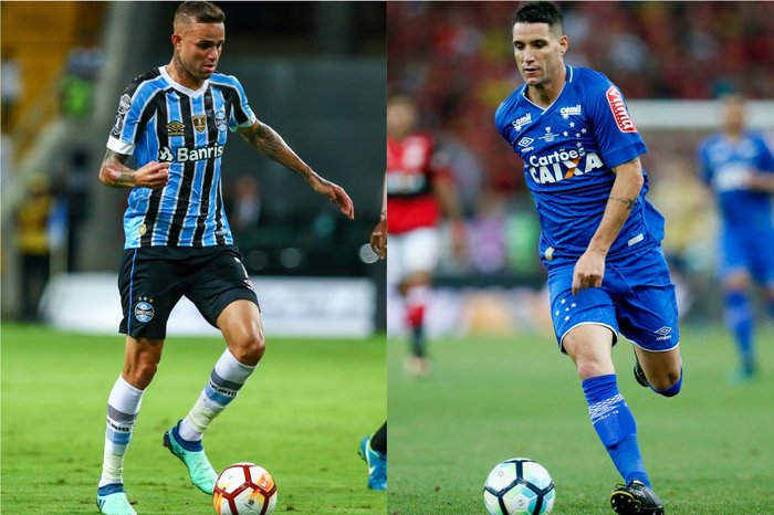 Montagem sobre fotos de Divulgação / Lucas Uebel, Grêmio e Vinnicius Silva, Cruzeiro