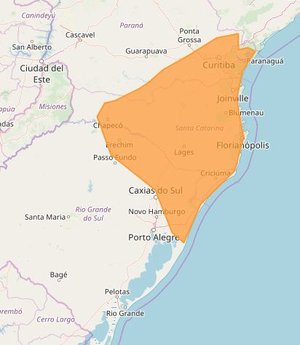 Inmet / Reprodução Inmet / Reprodução
