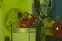 Presidente da Venezuela, Hugo Chávez, fala no Gigantinho.