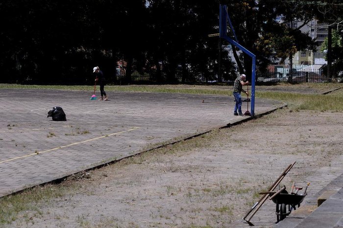 Quadra de esportes também recebeu melhorias