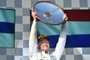  Mercedes Finnish driver Valtteri Bottas celebrates on the podium after winning the Formula One Australian Grand Prix in Melbourne on March 17, 2019. (Photo by PETER PARKS / AFP) / -- IMAGE RESTRICTED TO EDITORIAL USE - STRICTLY NO COMMERCIAL USE --Editoria: SPOLocal: MelbourneIndexador: PETER PARKSSecao: motor racingFonte: AFPFotógrafo: STF