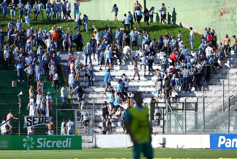  CAXIAS DO SUL, RS, BRASIL - 24/03/2019 - Grêmio joga contra o Juventude pelo primeiro jogo das quartas de final do Gauchão 2019.