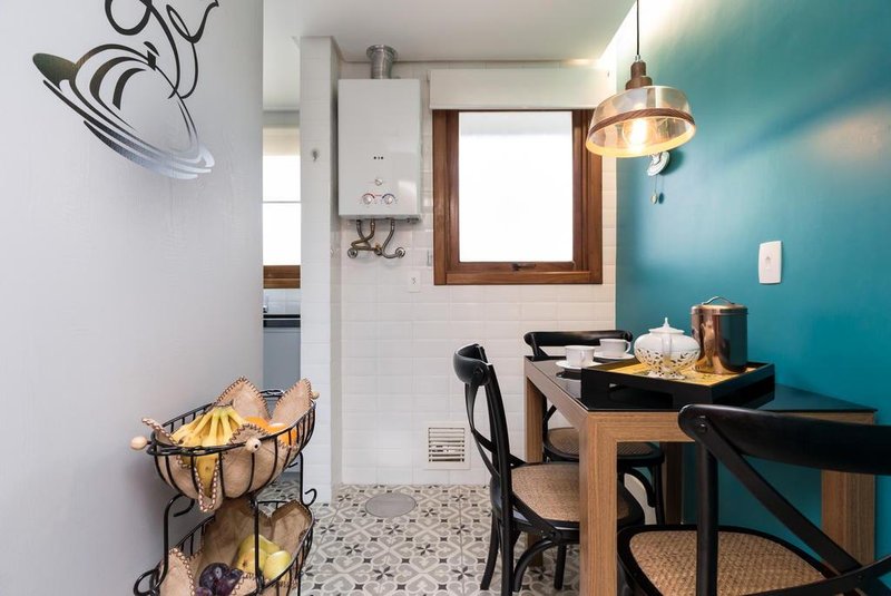 Rabisco Arquitetura, cozinha, azul, ladrilho, vintage, retrô
