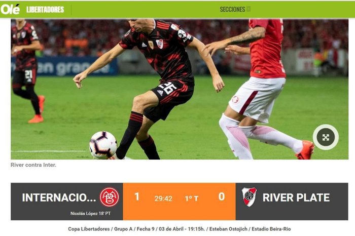 Olé / Reprodução Olé / Reprodução