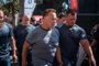 US actor and former California Governor Arnold Schwarzenegger (C) is seen at the Arnold Classic Africa, a multi-sport festival held at the Sandton Convention Centre on May 18, 2019 in Johannesburg, South Africa. (Photo by Michele Spatari / AFP)