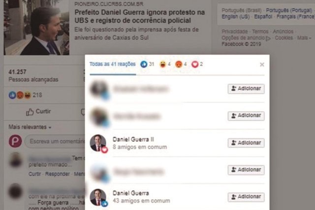 Prefeito Daniel Guerra (PRB) se curte em matéria no Facebook do Pioneiro Prefeito Daniel Guerra (PRB) se curte em matéria no Facebook do Pioneiro