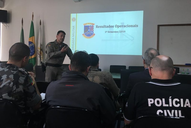 Brigada Militar de Caxias do Sul apresenta balanço do semestre. Dos sete índices criminais que são prioridades, apenas dois estão em aumento: os furtos a veículo e os roubos a residência.