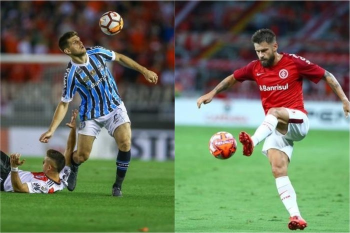 Montagem sobre fotos de Lucas Uebel / Grêmio e Isadora Neumann / Agência RBS Montagem sobre fotos de Lucas Uebel / Grêmio e Isadora Neumann / Agência RBS