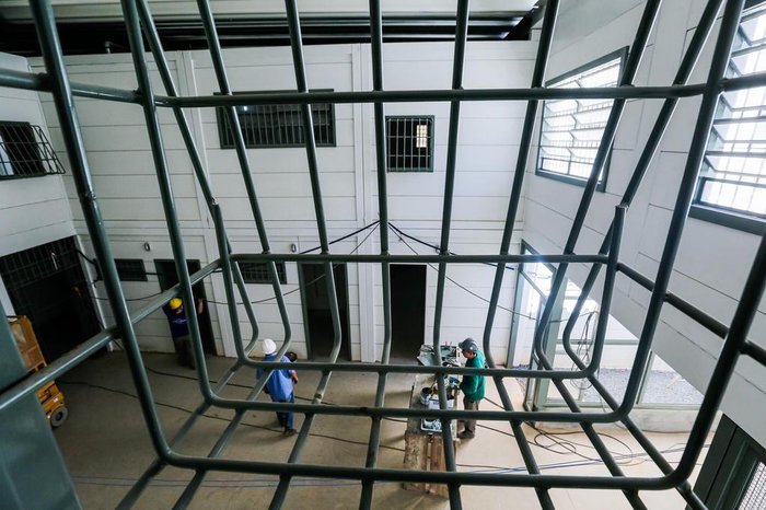 Parte interna da penitenciária