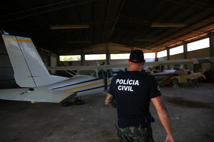 Polícia fez buscas no pavilhão, atrás de pistas
