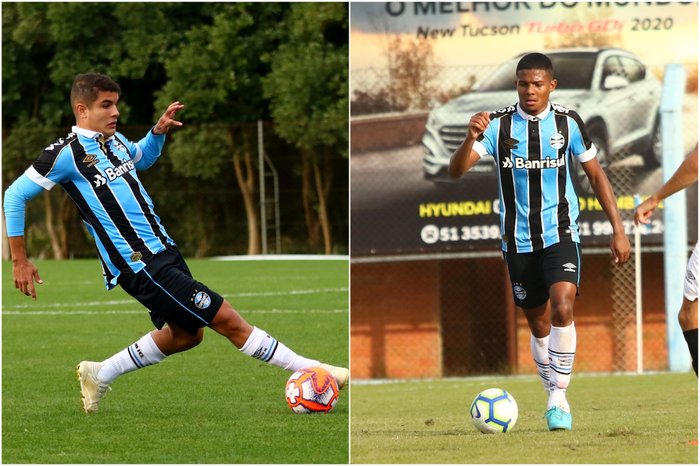 Montagem sobre fotos de Rodrigo Fatturi / Grêmio/Divulgação Montagem sobre fotos de Rodrigo Fatturi / Grêmio/Divulgação