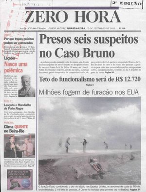 Zero Hora, 15 de setembro de 1999 / Reprodução