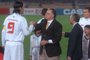 ***  Inter x Barça  ***Internacional x Barcelona pela final do Mundial de Clubes da Fifa no Japão.Presidente Fernando Carvalho aperta mão do jogador Fernandão (nª9)