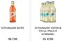 Está a venda no site da Coca-Cola a sua primeira bebida alcoólica lançada no Brasil. O produto faz parte da Schweppes, marca de refrigerantes de propriedade da empresa. No total, são três sabores disponíveis da linha Schweppes Premium Drinks: Vodca & Citrus, Striptz e Gin Tônica.