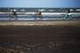  RIO GRANDE - Praia do Cassino - Fenômeno fez parte da faixa de areia ser preenchida pela lama. 22/01/2020 - Félix Zucco/Agência RBS<!-- NICAID(14395821) -->