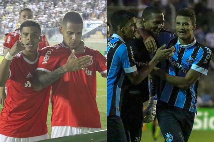 Montagem sobre fotos de Leonardo Fister / Guilherme Rodrigues/GR Press, Grêmio/Divulgação