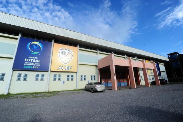 CARLOS BARBOSA, RS, BRASIL, 30/01/2020. Cidade de Carlos Barbosa se prepara para a realização das Eliminatórias Sulamericanas da Copa do Mundo de Futsal. Na foto, Centro Municipal de Eventos Sérgio Luiz Guerra. (Porthus Junior/Agência RBS) CARLOS BARBOSA, RS, BRASIL, 30/01/2020. Cidade de Carlos Barbosa se prepara para a realização das Eliminatórias Sulamericanas da Copa do Mundo de Futsal. Na foto, Centro Municipal de Eventos Sérgio Luiz Guerra. (Porthus Junior/Agência RBS)