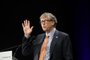 (FILES) In this file photo taken on October 10, 2019 Microsoft founder, Co-Chairman of the Bill & Melinda Gates Foundation, Bill Gates delivers a speech during the conference of Global Fund to Fight HIV, Tuberculosis and Malaria in Lyon, central eastern France. - Democratic presidential hopeful Elizabeth Warren offered to meet Bill Gates after the Microsoft billionaire expressed skepticism about her proposal for a wealth tax affecting the richest Americans. Gates, speaking at a New York Times conference on October 6, 2019, said he favored progressive taxation but worried about the impact of a large wealth tax on innovation. (Photo by Ludovic MARIN / AFP)<!-- NICAID(14327873) -->