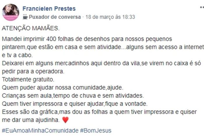 Reprodução / Facebook