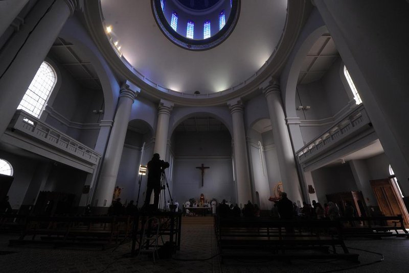  FARROUPILHA, RS, BRASIL, 26/06/20O20 -  Tradicional missa em celebração a Nossa Senhora de Caravaggio com apenas pessoas da comunidade. (Marcelo Casagrande/Agência RBS)<!-- NICAID(14508159) -->