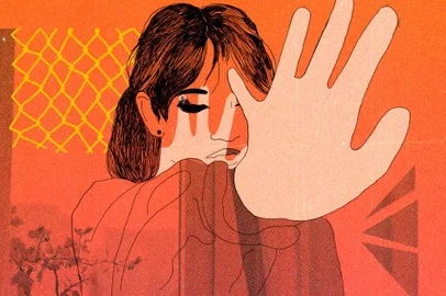 Ilustração de Lidia Brancher para a capa de Donna de 13/06/2020 sobre violência contra a mulher durante o período de isolamento social.<!-- NICAID(14520150) -->