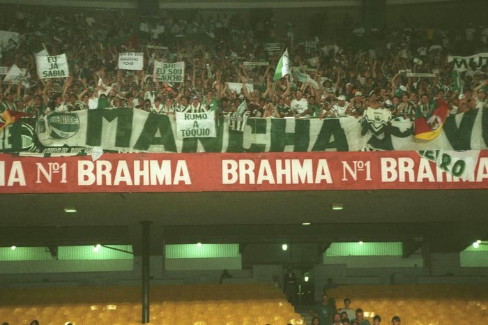 Torcida alviverde no Marcanã