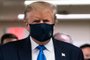  US President Donald Trump wears a mask as he visits Walter Reed National Military Medical Center in Bethesda, Maryland on July 11, 2020. (Photo by ALEX EDELMAN / AFP)Editoria: POLLocal: BethesdaIndexador: ALEX EDELMANSecao: diseaseFonte: AFPFotógrafo: STR<!-- NICAID(14545723) -->