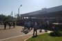 Protestos em frente à Innova, no Polo Petroquímico de Triunfo, organizados pela Sindiconstrupolo<!-- NICAID(14564534) -->