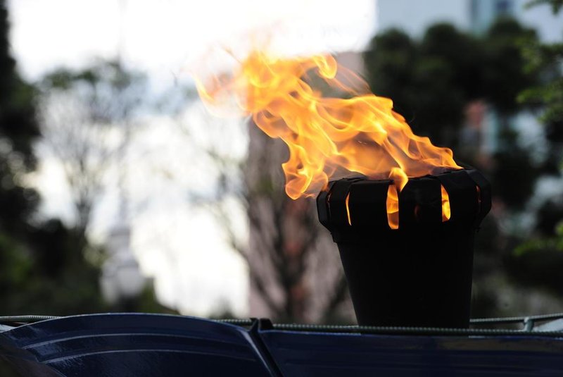  Semana da Pátria - fogo simbólico que está exposto na praça Dante Aliguieri, no centro de Caxias do Sul.<!-- NICAID(7458446) -->