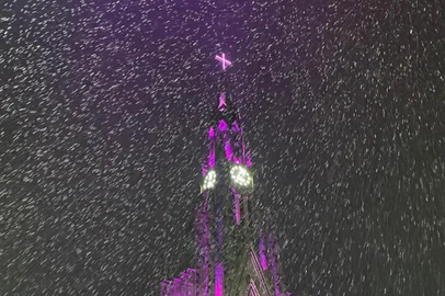 Registro de neve na Catedral de Pedra em Canela.<!-- NICAID(14573042) -->