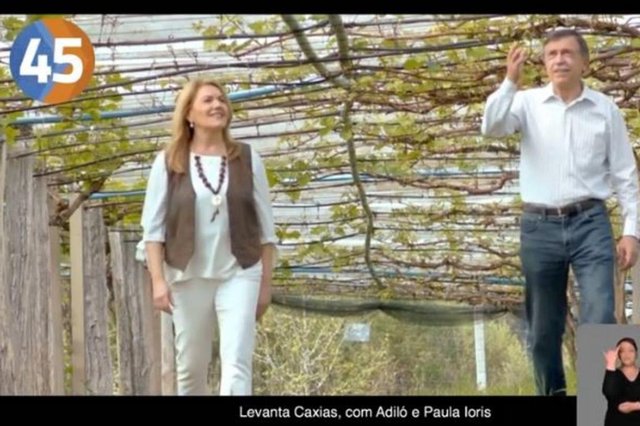 Adiló Didomenico e Paula Ioris no programa eleitoral<!-- NICAID(14613426) --> Adiló Didomenico e Paula Ioris no programa eleitoral<!-- NICAID(14613426) -->