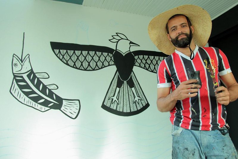 Artista nordestino Bozé Bacamarte faz residência artístitca no Instituto SAMbA.<!-- NICAID(14622681) -->