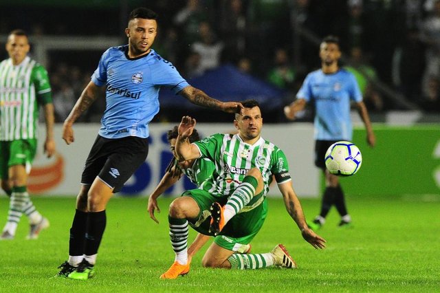 CAXIAS DO SUL, RS, BRASIL, 22/05/2019. Juventude x Grêmio, primeiro jogo das oitavas de final da Copa do Brasil 2019, realizado no estádio Alfredo Jaconi.<!-- NICAID(14089774) --> CAXIAS DO SUL, RS, BRASIL, 22/05/2019. Juventude x Grêmio, primeiro jogo das oitavas de final da Copa do Brasil 2019, realizado no estádio Alfredo Jaconi.<!-- NICAID(14089774) -->